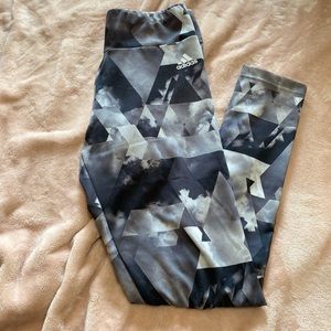 Grey and White Women’s Adidas Leggings